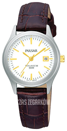 Pulsar Dress Biały/Skóra Ø27 mm PXT921X1