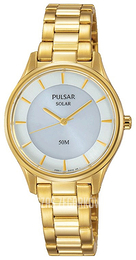 Pulsar Dress Biały/Stal w odcieniu złota Ø28 mm PY5022X1