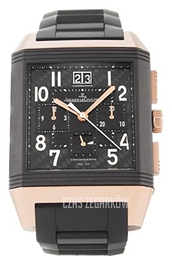 Jaeger LeCoultre Reverso Squadra World Chronograph Polo Fields Czarny/Guma 36.5x53 mm 702L67P