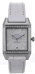 Jaeger LeCoultre Reverso Squadra Lady Duetto Srebrny/Skóra 42.5x28 mm 7058420