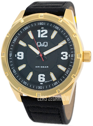 Q&Q Classic Czarny/Skóra Ø42 mm QB14J105Y