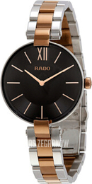 Rado Coupole Czarny/Stal w kolorze różowego złota Ø32.5 mm R22850163