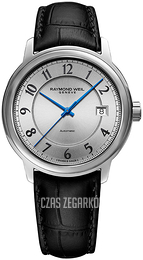 Raymond Weil Maestro Srebrny/Skóra Ø40 mm 2237-STC-05658