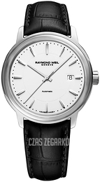 Raymond Weil Maestro Biały/Skóra Ø40 mm 2237-STC-30011