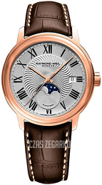 Raymond Weil Maestro Srebrny/Skóra Ø40 mm 2239-PC5-00659