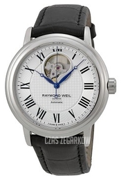Raymond Weil Maestro Srebrny/Skóra Ø39.5 mm 2827-STC-00659