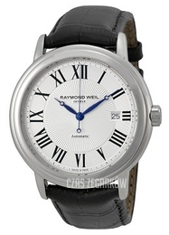 Raymond Weil Maestro Srebrny/Skóra Ø41.5 mm 2847-STC-00659