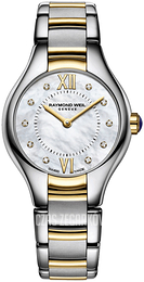 Raymond Weil Raymond Noemia Biały/Stal w odcieniu złota Ø24 mm 5124-STP-00985