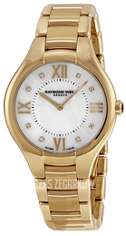 Raymond Weil Raymond Noemia Biały/Stal w odcieniu złota Ø36 mm 5136-P-00995