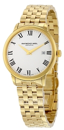 Raymond Weil Raymond Toccata Biały/Stal w odcieniu złota Ø39 mm 5488-P-00300