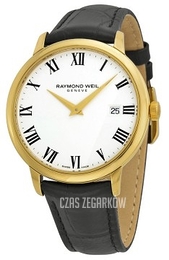 Raymond Weil Raymond Toccata Biały/Skóra Ø39 mm 5488-PC-00300