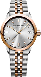 Raymond Weil Freelancer Srebrny/Stal w kolorze różowego złota Ø34 mm 5634-SP5-65021