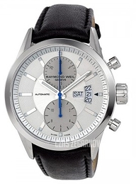 Raymond Weil Freelancer Srebrny/Skóra Ø42 mm 7735-STC-65001