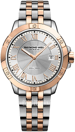 Raymond Weil Tango Srebrny/Stal w kolorze różowego złota Ø41 mm 8160-SP5-00658