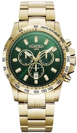 Roamer Monza Rimini Zielony/Stal w odcieniu złota Ø45 mm 861837-48-75-20