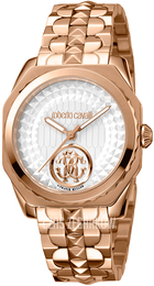 Roberto Cavalli by Franck Muller Dress Srebrny/Stal w kolorze różowego złota Ø34 mm RV1L073M0091