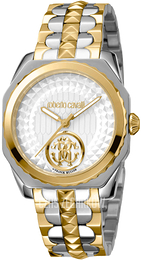 Roberto Cavalli by Franck Muller Dress Srebrny/Stal w odcieniu złota Ø34 mm RV1L073M0101