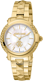 Roberto Cavalli by Franck Muller Aion Time Biały/Stal w odcieniu złota Ø34 mm RV1L101M0061