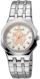 Roberto Cavalli by Franck Muller Dress Biały/Stal Ø33 mm RV1L114M0061