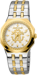 Roberto Cavalli by Franck Muller Aion Time Srebrny/Stal w odcieniu złota Ø32 mm RV1L114M0116