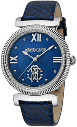 Roberto Cavalli by Franck Muller Franck Muller Niebieski/Skóra Ø38 mm RV1L128L0011