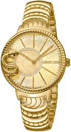 Roberto Cavalli by Franck Muller Dress Żółte złoto/Stal w odcieniu złota Ø34 mm RV2L022M0021