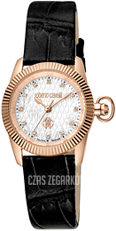 Roberto Cavalli by Franck Muller Dress Srebrny/Skóra Ø28 mm RV2L036L0041