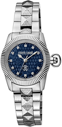 Roberto Cavalli by Franck Muller Dress Niebieski/Stal Ø28 mm RV2L036M0061
