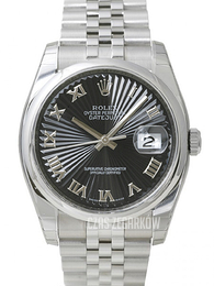 Rolex Datejust Steel Czarny/Stal Ø36 mm 116200/53