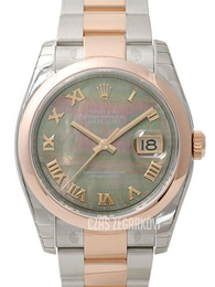 Rolex Datejust Two Tone Szary/18 karatowe różowe złoto Ø36 mm 116201/12