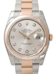 Rolex Datejust Two Tone Szampański/18 karatowe różowe złoto Ø36 mm 116201-0080