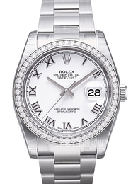 Rolex Datejust 36 Biały/Stal Ø36 mm 116244-0023