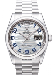 Rolex Day-Date Srebrny/Platyna Ø36 mm 118206/4