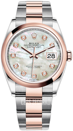 Rolex Datejust 36 Biały/18 karatowe różowe złoto Ø36 mm 126201-0022