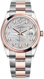 Rolex Datejust 36 Srebrny/18 karatowe różowe złoto Ø36 mm 126201-0038