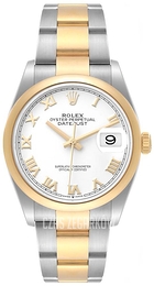 Rolex Datejust 36 Biały/18 karatowe żółte złoto Ø36 mm 126203-0030
