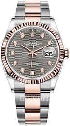 Rolex Datejust 36 Srebrny/18 karatowe różowe złoto Ø36 mm 126231-0042