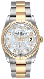 Rolex Datejust 36 Biały/18 karatowe żółte złoto Ø36 mm 126233-0024
