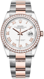 Rolex Datejust 36 Biały/18 karatowe różowe złoto Ø36 mm 126281RBR-0004