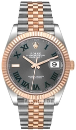 Rolex Datejust 41 Wimbledon Szary/18 karatowe różowe złoto Ø41 mm 126331-0016