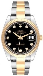 Rolex Datejust 41 Czarny/18 karatowe żółte złoto Ø41 mm 126333-0005