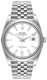 Rolex Datejust 41 Biały/Stal Ø41 mm 126334-0010