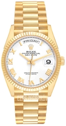 Rolex Day-Date 36 Biały/18 karatowe żółte złoto Ø36 mm 128238-0076