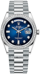 Rolex Day-Date 36 Niebieski/Platyna Ø36 mm 128396TBR-0008