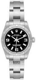 Rolex Lady Oyster Perpetual Czarny/Stal Ø26 mm 176210/3