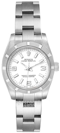 Rolex Lady Oyster Perpetual Biały/Stal Ø26 mm 176210/4