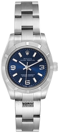 Rolex Lady Oyster Perpetual Niebieski/Stal Ø26 mm 176210/7