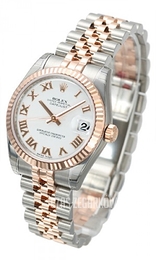 Rolex Datejust Midsize Biały/18 karatowe różowe złoto Ø31 mm 178271-0067