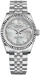 Rolex Datejust 31 Biały/Stal Ø31 mm 178274-0086