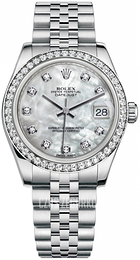 Rolex Datejust 31 Biały/Stal Ø31 mm 178384-0004